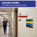 American Hospital Supply Exam Room Flags, Wall Mounted Medical Status Indicator with Independent Color-Coded Flags for Clinics Hospitals Urgent Care Offices - 6 Flags, 1 Each