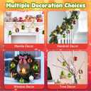 Christmas Ball Ornaments for Tree Decorations, 12 Pcs Big 3.15" Glitter Plastic Red and Green Hanging Ball Ornaments for Xmas Tree Home Winter Holiday Party Decor Indoor