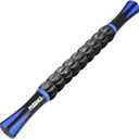 Muscle Roller Massage Roller Stick- Deep Tissue Fascia Blaster for Myofascial Pain Relief, Lymphatic Drainage & Body Sculpting, Handheld Physical Therapy & Recovery Tool (Blue black-18 inch)