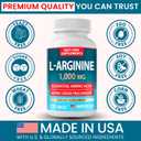 2 x L Arginine 1000mg - Essential Amino Acid & Nitric Oxide Precursor*, 120 CT