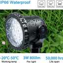 Outdoor Lights Outdoor Landscape Lighting 12W Outdoor Spot Lights with Transformer for Yard Garden House Lawn Tree Flags Warm White LED Landscape Lights Christmas lights IP66 Waterproof 4 Pack