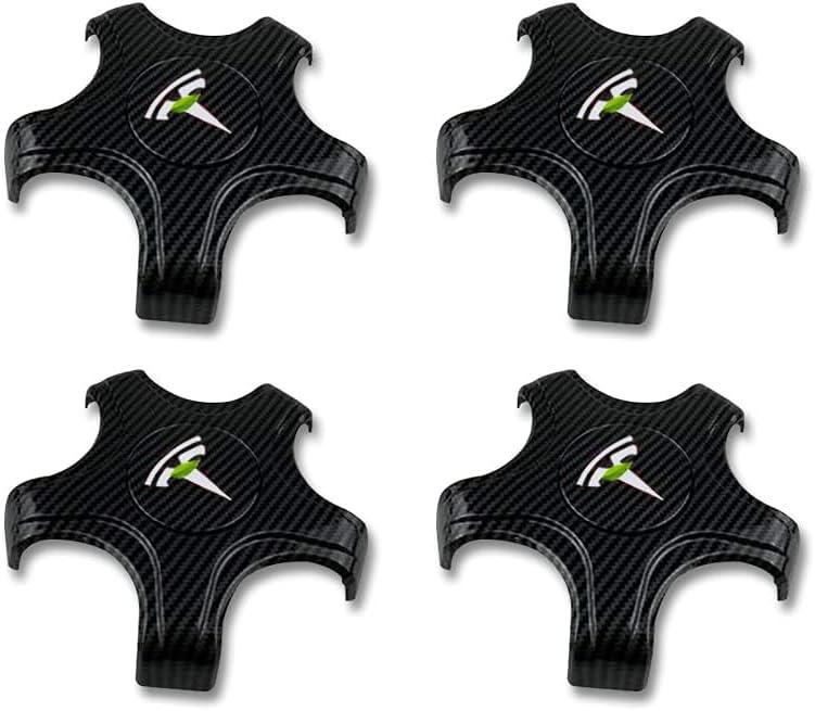 Center Caps Hubcaps Cover Aero Wheels for 18-inch Original Standard Rims Compatible with Model 3 (NOT Compatible with Model 3 Highland) (Carbon Fiber with Silver)
