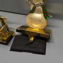 Ginbel Direct 4 Pack Christmas Stocking Holders for Mantle, Stockings Hangers Set of 4, Snowflake Snowman Tree Deer Reindeer Heavy Weighted Hooks for Mantel Fireplace Windows Indoor Decorations Gold