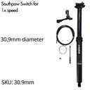 DJC MTB Dropper Seatpost Height Adjustable 125mm Travel Stroke External Cable Routing Remote Control Satori(External 31.6mm Diameter)