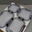 8 Pack Borosilicate Glass Food Storage Containers with Lids, Glass Meal Prep Containers, Airtight Bento Lunch Boxes with Snap Locks, Oven, Freezer and Dishwasher Safe, BPA Free, Kitchen Storage Set