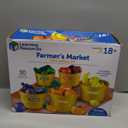 Learning Resources Farmer's Market Color Sorting Set - Play Food for Kids, Toddler Stacking Toys, Grocery and Kitchen Play Toys , Montessori, Fine Motor Skills , Gifts for Boys And Girls