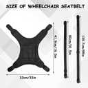 Wheelchair Seat Belt, Wheelchair Harness for Adults with Pocket, Wheelchair Seatbelt Restraint Safety Belt for Seniors Elderly, Patients, Disable, Adjustable Anti-Fall Wheel Chair Accessories