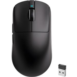 R1 SE+ Gaming Mouse, 18000 DPI, High-Precision PAW3395 SE Sensor,55g Lightweight, Tri-Mode 2.4G/BT5.0/USB-C Wireless Mouse, Programmable Ergonomic Mouse Suitable for Laptops/PC/Mac (Black)