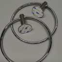 Towel Ring for Bathroom Self Adhesive Stainless Steel Wall Mounted Hand Towel Holder No Drilling Towel Hanger for Kitchen 2 Pack (Silver)