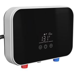 Tankless Water Heater Electric, 6000W 110V Instant Hot Water Heater with Digital Display Self-modulating, Overheating Protection for Demand