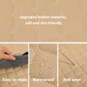 2pcs Car Seat Covers for Upgrade Leather,Car Seat Protector Water Proof Material,No Slip Soft,Side Wrapping,Bottom Seat Covers Universal for Most Automotive,Vans,Trucks,Suvs (Beige)
