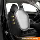 Full Set Seat Covers Fit for Kia Telluride 2020-2024 2025,7 Seat Car Seat Cover,Faux Leather Waterproof Automotive Seat Covers with Airbag Compatible(Black, 3 Rows 7 Seats)