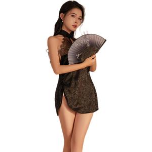SINGUYUN Women Sexy Anime Cosplay Lingerie Chinese Cheongsam Dress High Split Bodycon Nightgown Qipao Babydoll Outfit L