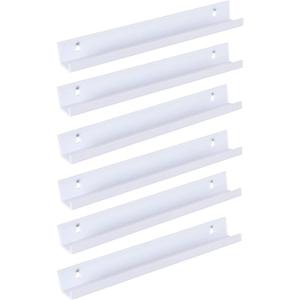 Sooyee 6 Pack Wall Shelves,15 Inch Floating Shelf Hanging Shelves for Wall Storage,Small Bookshelf,Kids Room Decor,Wall Mounted Shelves Display for Funko pop,Toy,Record,Vinyl,Picture,Book,White