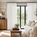 Natural Cream Semi Sheer Pinch Pleated Linen Curtains for Bedroom 86 Inch, 40"W x 86"L