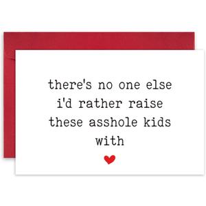 3 x Funny Father's Day Card from Wife, Anniversary Card for Husband Him, Unique Love Card for Partner (#01)