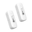 Smart WiFi Hygrometer Thermometer - Indoor Temperature Humidity Sensor with Remote Monitoring, Tuya App Alerts, Compatible with Alexa/Google Compatible, No Hub Needed (2-Pack)