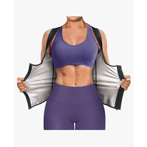 Junlan Sauna Suit for Women Waist Trainer Vest for Women Sweat Tank Top Shaper for Women with Zipper, XL