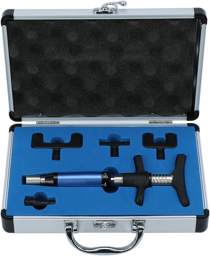 Chiropractic Adjusting Tool, 6 Levels Manual Spine Chiropractic Adjustment Correction Tool, Force Spine Adjusting Massager for Improve Joint Pain(4 Heads)