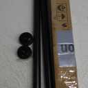 HTZON Matte Black Shower Curtain Rod, 1 Inch Tension Curtain Rod 27-49 inch Adjustable Shower Rod Tension, Heavy Duty Tension Rod, Curtain Rods No Drilling, No Slip Shower Curtain Rod for Bathroom, Black