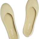 Tanamo Women's Flat Ballet Shoes Knit Flat Shoes for Women Round Toe Slip on Women Flats for Dressy Casual Office Work Wedding Comfort Soft