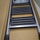 XinSunho 4 Step Ladder, Foldable Step Stool Ladder with Handrails & Tray, 660 lbs Heavy Duty Wide Pedals, Sturdy Steel Folding Ladder for Kitchen, Home, and Household Use(Silver, 4 Step)