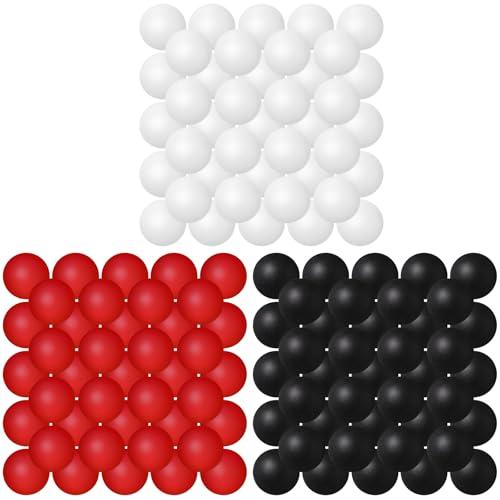 Hanaive 100 Pack Table Tennis Balls Multi Colored 40mm Plastic Balls Bulk Washable Small Game for Carnival Pool Games, Party Decoration Pet Toy(White, Red, Black)