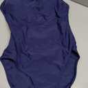 Tempt Me Athletic One Piece Swimsuits for Women Training Sport Tummy Control Bathing Suits (Blue, S)