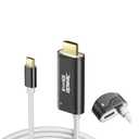 Switch 2 HDMI Cable Dock Base Station,4K 60 Hz 18 Gbps USB C 3.2 to HDMI 2.0 6.6 ft,100 W PD Play While Charging,Portable Travel TV Adapter Cord Compatible with Nintendo Switch 2/2017/OLED,Black
