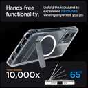 Magnetic Case for Motorola Moto G Power 2025, [Compatible with MagSafe] Built-in Flat Metal Kickstand, Thicken Bumper Frame Military Grade Protection Phone Cover for Moto G Power 5G 2025 (Clear)