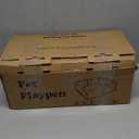 XVISHX 42x42 Inch Puppy Playpen with Cover, Dog Playpen for Puppies or Small Dogs, Pet Fence for Indoor & Outdoor, Sturdy Safety DogPen with Thickened Fabric, High-Strength Nylon Wire Mesh, Blue