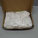 24 Set Mini White Christmas Stockings Set with Gold Sequin Snowflake 6 Inch Faux Fur Xmas Hanging Bulk Stocking Small Plush Xmas Stocking with Christmas Kraft Gift Tags