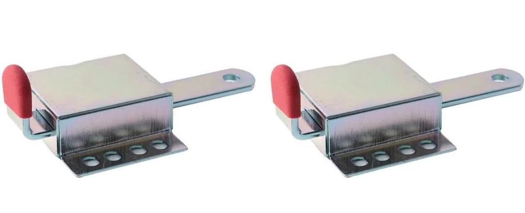 2 Pack Heavy Duty Rolling Garage Door Locks, Inside Garage Doors Deadlock, Colored Zinc Alloy Garage Door Lock, Side Mounted Manual Garage Door Lock (2pcs)