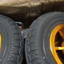 4 Pack 8 Inch Caster Wheels, Swivel Rubber Plate Caster with Top Plate and Screws, 2 Brake Wheels, for Furniture Transport Industrial Transport, 3000Lbs Load Capacity