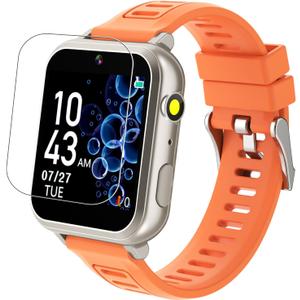 Kids Smart Game Watch with 24 Games HD Touch Screen Video Camera Music Player Pedometer Flashlight Alarm Clock 12/24 hr, Gifts for 5-12 Year Olds Boys Orange