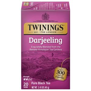 2 x Twinings Darjeeling Black Tea Individually Wrapped Bags, 20 Count (Pack of 1), Delicate Light Taste, Caffeinated, Enjoy Hot or Iced, 20 Teabags (EXP 06/29/28)