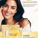 Gold Eye Mask, 20 Pairs Golds Eyes Patches, Collagen Moisten Gold Eye Patches for Puffy Eyes, Reduce Dark Circles, Bags, Wrinkles, Under the Eye Self Care