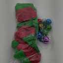 Estune Light up Christmas Hat Necklace Set LED Plush Santa Hat Xmas Lighted Bells Necklace Adult Costume Accessories