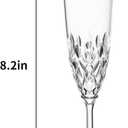 16 Pack Plastic Champagne Flutes, Shatterproof Reusable Fancy Crystal Clear Champagne Glasses, 5 oz Acrylic Unbreakable Elegant Party Drinking Cocktail Wine Glasses Wedding Birthday Bar Goblets