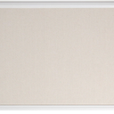 U Brands Farmhouse White Frame, 20 x 30 in, Linen Pin Bulletin Board