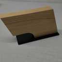 Linoroso Magnetic Knife Block Knife Holder Knife Stand, Super Strong Magnet Double Sided Kitchen Knives Storage Fitted, American Ash Wood, Black Oxide Stainless Steel Base