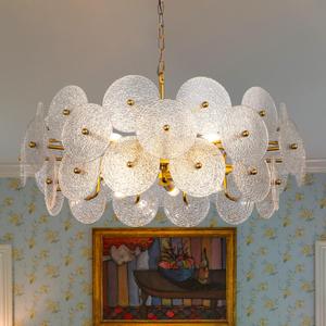 TOCHIC Modern Glass Chandelier 31.6", 10 Lights Large Farmhouse Chandelier Light Fixture for Dining Room, Luxury Gold Hanging Chandeliers with Seeded Glass for Bedroom Living Room Kitchen Kids Room