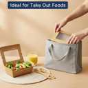 Cididu 50 Pack Take Out Food Containers with Window, 40 oz Paper Catering To Go Pastry Boxes Kraft Brown, Disposable Cater Tek, Cardboard Lunch Meal Box Leak and Grease Resistant