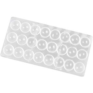 Candy Making Mold, Diamond Clear Polycarbonate Chocolate Mold Jelly Candy Making Mold 21-Piece Tray (Round candy mold)
