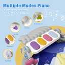 Cuterabit Baby Play Gym Mat, Baby Gym Activity Center, Kick and Play Piano with Music and Light, Tummy Time Toys for Newborn Babies Infants Boys Girls 0-3-6-9-12 Months (Grey)