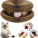 Kitty Curvels Style Transformable Cat Scratcher for Indoor Cats  Interactive Reversible Cat Scratching Pad, Durable Corrugated Cardboard for Furniture Protection3PC