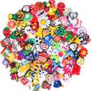 TANSWEET 30,50,100,125 pcs PVC Random Different Shape Shoe Charms for Shoe Decoration