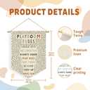 Playroom Decor, Playroom Rules Wall Hanging Pennant Flag Banner, Boy Nursery Decor, Boho Classroom Decor Baby Nursery Room Banner