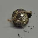 AuldHome Design Farmhouse Ball Ornaments (Set of 6, Antique Gold); Distressed Metal Glass Ball Vintage Style Christmas Decorations (Gray,gold,silver)