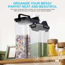 Rice Airtight Dry Food Storage Containers 10Lbs, BPA Free Plastic Storage Bin Dispenser with Pourable Spout, Portable Handle, Kitchen Pantry Organization for Cereal, Flour and Beans Dark Grey